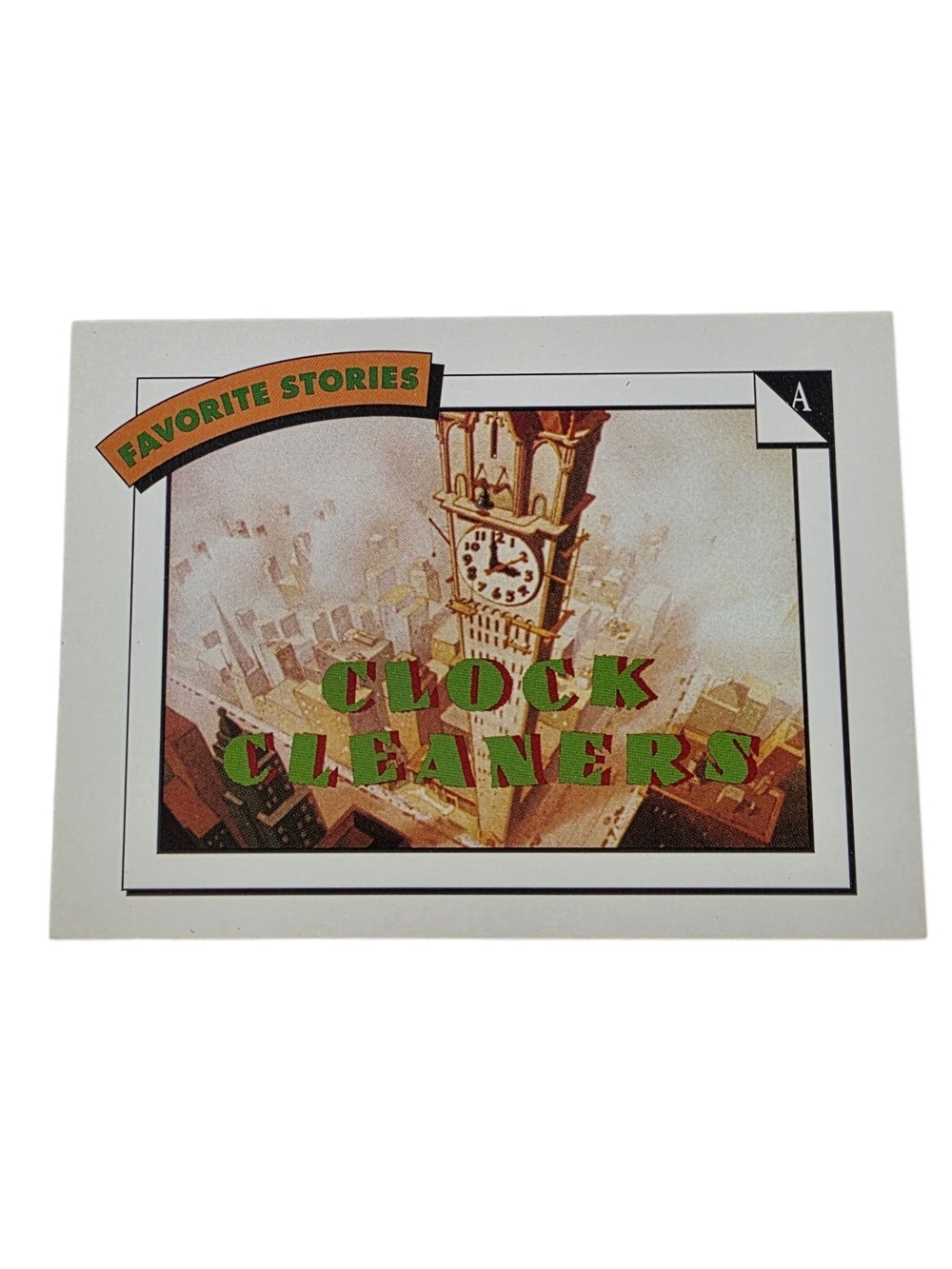 1991 Disney Clock Cleaners Trading Card — Green and Brown Artwork
